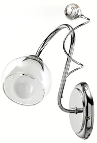 Applique neoclassico Wendy argento 1X E14
