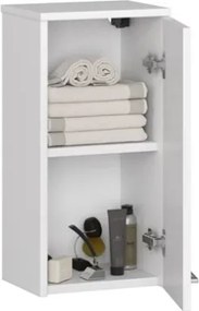 Mobile Pensile Da Bagno 1 Anta Armadietto 30x23x60 Serena Bianco