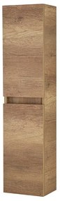 Colonna bagno sospesa 125 rovere naturale con ante reversibili Nadia