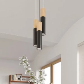 Sollux SL.0632 - Lampadario a sospensione con filo PABLO 1xGU10/40W/230V nero