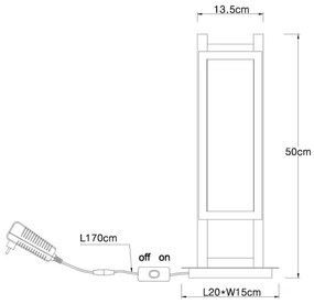 Globo 67266T - Lampada da tavolo LED ILLA LED/20W/230V