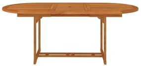 Tavolo da giardino 200x100x75 cm in legno massello di eucalipto