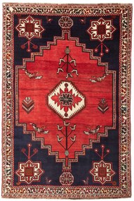Shiraz Tappeto 170 x 250 Rosso (Iran) Annodato A Mano