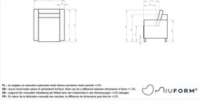 Poltrona marrone con rivestimento in finta pelle Lofty Lilly – Miuform
