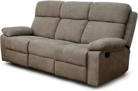 Divano Recliner Key 3 Posti 198x93x101 Cm Tessuto Beige