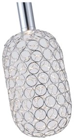 Lampadario LED a sospensione con filo PERFORATO LED/6,3W/230V 3000K cromo lucido diametro 13 cm