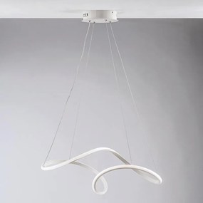 Lampadario LED design Dana bianco, luce con 3 temperature di colore 5000 lumen
