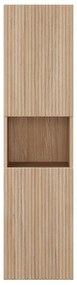 Kamalu - Colonna bagno cannettata rovere chiaro 130 cm | LAC-IRIDE