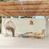 Tenda da Sole Laterale Retrattile per Patio 200x600 cm Crema 317971