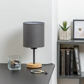 Brilagi - Lampada da tavolo NUBILA WOOD 1xE27/25W/230V quercia/antracite