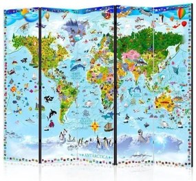 Paravento World Map for Kids II [divisori da interno]