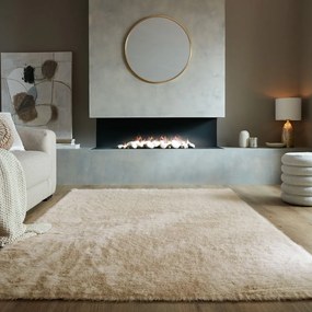 Tappeto in pelliccia sintetica beige 80x150 cm Alpine Faux Fur - Flair Rugs