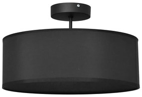 Lampadario a sospensione con supporto rigido ALBA 3xE27/15W/230V nero