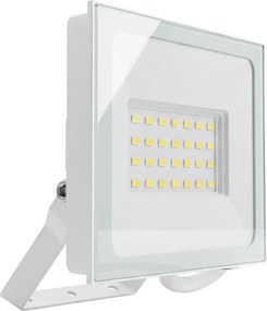 Faro LED 30W IP65 in Alluminio Bianco con OSRAM chip LED Colore Bianco Naturale 4.000K