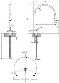 Miscelatore lavabo bocca media canna fissa senza scarico cromo goccia 33803 Gessi