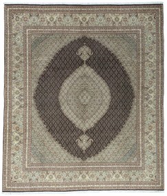 Tabriz Tappeto 290x250 Nero (Iran) Annodato A Mano