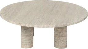 Tavolino rotondo in pietra beige ø 75 cm Volos - Blomus
