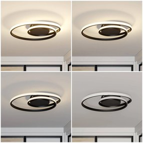 Lindby Kyron plafoniera LED nero satinato