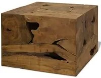 Tavolino da Caff in Autentico Legno di Teak 50x50x35cm Marrone cod mxl 15593