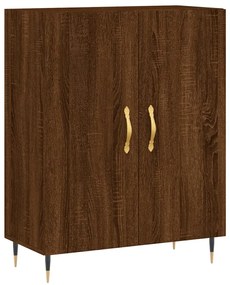 Credenza rovere marrone 69,5x34x90 cm in legno multistrato