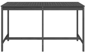 Tavolo da giardino grigio 203,5x90x110cm legno massello di pino