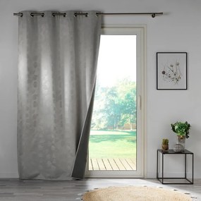 Tenda jacquard oscurante grigio chiaro 140x260 cm Lunella - douceur d'intérieur