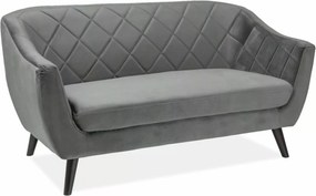 Divano Molly 2 Velvet in velluto grigio – 2 posti