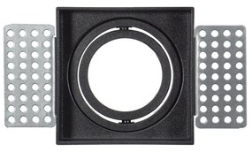 Portafaretto da Incasso GU10 Quadrato Orientabile 80x80mm - Nero