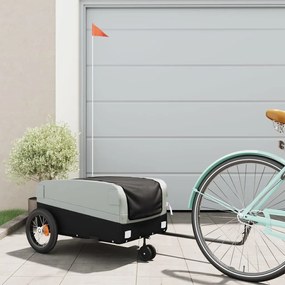 Rimorchio Da Bici Nero E Grigio 30 Kg İn Ferro /