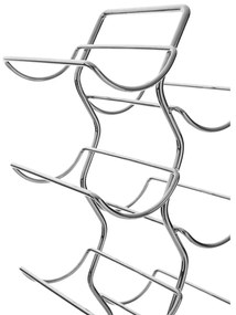 Portabottiglie in metallo argentato 12 bottiglie Jaxen - Premier Housewares