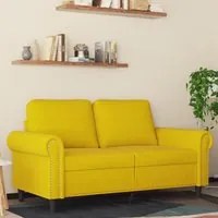 Divano a 2 Posti giallo 120 cm in Vellutocod mxl 86736