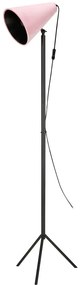 Lampada da terra nera con paralume rosa , altezza 1,5 m Cilla - Markslöjd