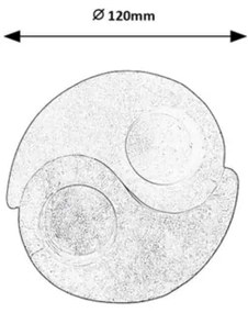 Rabalux 76035 - Lampada di sale - portacandela SOLUNA arancione/bianco