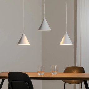 TK Lighting Lampada a sospensione CONO, a 3 luci, Linear, lunghezza 75 cm, bianco