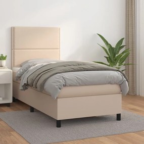Giroletto A Molle Con Materasso Cappuccino 100x200cm Similpelle /
