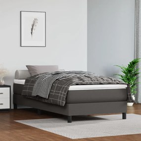 Giroletto A Molle Con Materasso Grgio 90x200 Cm İn Similpelle /