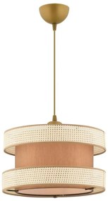 Lampadario a cavo HALO 1xE27/60W/230V marrone/crema
