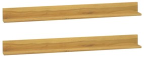 Mensole Da Parete 2 Pz 110x10x10 Cm İn Legno Massello Di Teak /