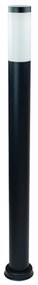 Paletto da Giardino 100cm acciaio inox NERO IK06 IP54 base E27