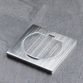 Brilagi - Presa a pavimento da incasso per esterno IP55 cromo opaco quadrato