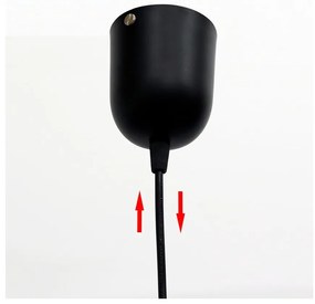 Lampada a sospensione nera con paralume in vetro ø 10 cm Felis - Candellux Lighting