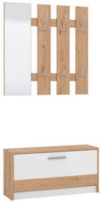 ADDIE - mobile ingresso appendiabiti moderno minimal in legno
