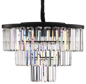 Nowodvorski Lighting Lampada a sospensione Cristal, trasparente/nero, Ø 56 cm