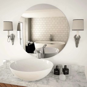 Specchio Da Parete 70 Cm İn Vetro Circolare /