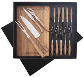 Posate argentate/di colore naturale in acciaio inox 15 pz – Orion