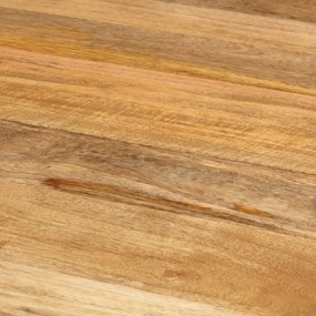 Tavolo da pranzo Ø110x78cm in legno massello di mango e acciaio