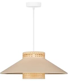Duolla - Lampadario a sospensione con filo RIO RATTAN 1xE27/15W/230V diametro 45 cm beige/rattan