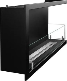 Camino a bioetanolo da incasso ad angolo biocamino angolare 90x45 cm SUTRI 90 DX