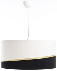 Lampadario a sospensione con filo SWING 1xE27/60W/230V nero/bianco/oro