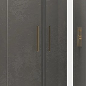 Box doccia semicircolare 80x80 finitura oro opaca KE-2000R - KAMALU